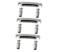 SAFIGLE 3sets Electric Guitar Bridge Tailpiece Model Zinc Alloy Posts Fit Solid Body Quick Clean