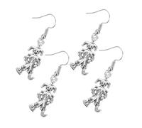 SAFIGLE 4 Pairs Funky Clown Dangle Earrings for Women Lightweight Costume Accessories Circus Style European Design for Halloween Carnival Festivals Social Media Influencers