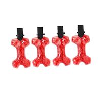 SAFIGLE 4 Pcs Blood Red Dog Bone Hair Clips Durable Women Hairpins for Halloween Cosplay and Dance Fashionable Accessories for Various Hairstyles