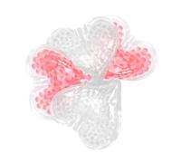 SAFIGLE 4 Pcs Heart Shape Gel Ice Packs Cold Compress for Hot Cold Therapy Reusable Ice Bags for Beauty and Nursing for Home Sports and Travel Transparent