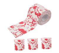 SAFIGLE 4 Rolls Halloween Toilet Paper Blood Palm Print Soft Absorbent Bath Tissue Decorative Toilet Roll for Guest Towel Holder for Holiday Party Supplies