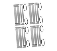 SAFIGLE 4 Sets Stainless Steel Guitar Fingerboard Fretboard Guards with Elastic Bands for Bass and Electric Guitar Maintenance Metal Fret Protectors for Polishing and Repair Tools