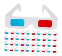 SAFIGLE 40pcs Paper Anaglyph Glasses Red Blue Movie Glasses Frame for Films Games Birthday Festival Party Supplies