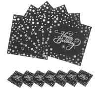 SAFIGLE 40Pcs Silver Foil Napkins Elegant Disposable Paper Serviettes for Birthday Party Decorations Stylish Table Supplies for Cocktail and Dinner Events
