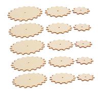 SAFIGLE 45pcs Unfinished Wooden Gears for Crafts Natural Wood Cutouts with DIY Educational for Logical Thinking Assembly Skills and Interactive Projects