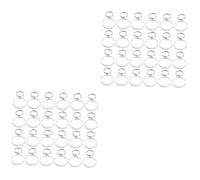 SAFIGLE 48pcs Acrylic Photo Frame Keychain Round Blank Keyring for Custom Photos Creative Keychain for Friends Family Boys and Girls and Colleagues Easy to Assemble and Personalize