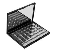 SAFIGLE 48pcs Refillable Magnetic Makeup Palette with Mirror Empty Eyeshadow Organizer with Metal Pans for DIY Makeup Compatible with Various Brands Lightweight and Portable for Daily Use