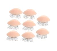 SAFIGLE 4Pairs Eyelash Extension Practice Mold Durable Makeup Training Tool Suppleness for Salon and Personal Use Safe Skin Tone Material