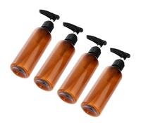 SAFIGLE 4pcs 100ml Mini Lotion Dispenser Bottles with Pump, Portable Refillable Cosmetic Containers Made of Pet and Pp, Easy to Use and Store, for Body Wash and Liquid Soaps in Bathroom