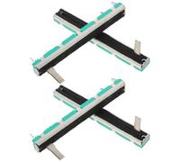 SAFIGLE 4Pcs 10K Linear Double Channel Audio Fader Slide Potentiometers for Dj Mixer Volume Adjustment and Speaker Control in Electronic Music Equipment