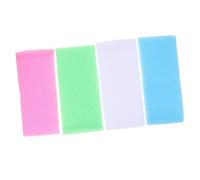 SAFIGLE 4pcs Bathing Accessories Exfoliating Back Rub Bath Towel Body Scrubber Towel