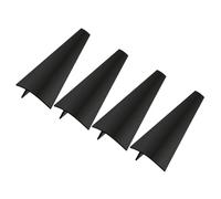 SAFIGLE 4pcs Black Silicone Stove Gap Covers Kitchen Counter Gap Seal Filler for Stove and Window Protection Heat-Resistant Easy to Clean Dishwasher Safe