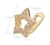 SAFIGLE 4pcs Bling Grills for Teeth Golden Star Tooth Caps with Zirconia Rhinestones Clip Jewelry for Hip Hop Cosplay Halloween Parties and Daily Wear