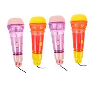 SAFIGLE 4pcs Boys and Girls Microphone Stand Echo Mic Toy Musical Instrument Party Prop Wireless Microphone for Cosplay Plaything