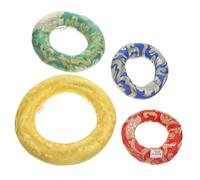 SAFIGLE 4pcs Buddhist Sound Bowl Mat Singing Bowl Cushion Tibetan Meditation Ring Cushion for Prayer and Meditation Random Color