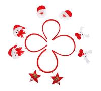 SAFIGLE 4Pcs Christmas Snowflake Antler Headbands Festive Xmas Tree Santa Hair Hoops Comfortable Durable Friendly Party Costume Accessories