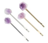 SAFIGLE 4pcs Crystal Stone Hair Clips for Women Vintage Metal Bobby Pins Durable Non Fading Elegant Hair Accessories for Weddings Parties Gifts