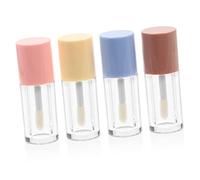 SAFIGLE 4pcs DIY Lip Gloss Container Empty Lip Gloss Tubes Wand Portable Leakproof for Travel