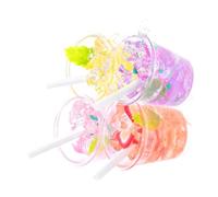 SAFIGLE 4pcs Diy Miniature Barrel Drink Cup Wine Bottle Keychain Summer Accessories for Travel School Bag Charms
