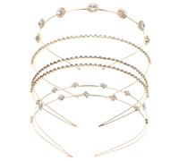SAFIGLE 4Pcs Elegant Rhinestone Headbands for Women Stylish Hair Accessories for Parties Festivals Lightweight Comfortable Hair Hoops Dazzling Design for Memorable Moments