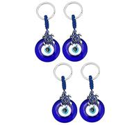 SAFIGLE 4pcs Evil Eye Keychain Pendant Creative and Key Ornaments for Bags and Keys Stylish Turtle Design for Luck and