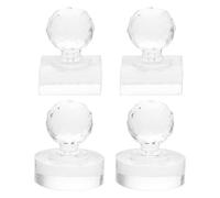 SAFIGLE 4pcs Eyeshadow Pressing Kit with Square 9-grid round 27mm Crystal Molds, Makeup Powder Press Stamper Tool for DIY Eye Shadow Repair and Refilling, Cosmetic Eye Makeup Aid