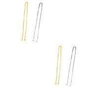 SAFIGLE 4pcs Fashionable Silver Thin Chain Pocket Watch Metal Chain T-Shaped Clothes Accessories Each