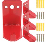 SAFIGLE 4pcs Fire Extinguisher Bracket Wall Hook Heavy Duty Iron and Plastic Material Easy to Install Red Wall Mounted Design Simple Structure for Home and Factory