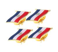 SAFIGLE 4pcs Flag Pins Metal Iron Enamel Lapel Badges Patriotic National Flag Pins for Backpack Hat Suit Jacket Cultural Celebration Souvenirs