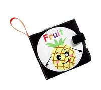 SAFIGLE 4pcs Funny Touch and Feel Cloth Book for High Contrast Educational Book for Cognition Training Portable Toy for Bonding Activities for Travel