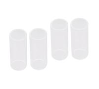 SAFIGLE 4pcs Glass Guitar Slide Standard Design Acoustic Guitar Accessory for Rock Players