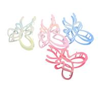 SAFIGLE 4pcs Gradient Metal Hair Claw Clips for Women Unique Shaped Jaw Clips Pink Blue Blue Green Rose Red Stylish Durable Hair Accessories for Daily Styling and Vibrant Looks