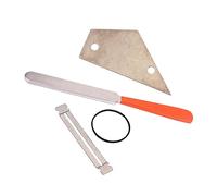 SAFIGLE 4pcs Guitar Fret Crowning File Leveling Tool Set Repair Accessories Ergonomic Handle Fret Protectors for Guitarists Luthiers Accurate for Height