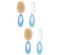 SAFIGLE 4pcs Hair Brush Natural Wool Hair Comb for Toddlers and Boy Girl Ergonomic Handle for Comfortable Grip Gentle Scalp Massage
