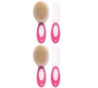 SAFIGLE 4pcs Hairbrush Boy Girl Comb Ergonomic Handle Gentle Newborn Hair Brush for Delicate Scalp Care for Hair Grooming and Massaging