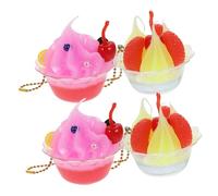 SAFIGLE 4pcs Ice Cream Keychain Charms for Purse Backpack Wallet Keychain Accessories Women Kawaii Ice Party Favors Key Chain for Car Keys