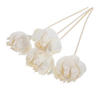 SAFIGLE 4pcs Indoor Aroma Flower Diffuser with Dried Essential Flowers Natural Scented Reed Sticks for Home Fragrance Calming Aromatherapy Decoration