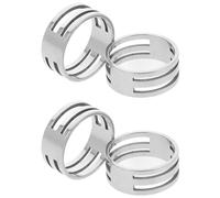 SAFIGLE 4pcs Jump Ring Opening Closing Tool Jewelry Tools Jump Ring Coil Maker Circle Split Opener Silver