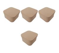 SAFIGLE 4pcs Kraft Paper Box Jewelry Candy Boxes Packaging Boxes Decorative Presents Present Boxes Small Boxes Decorative Packing Boxes Decorative Boxes Square Boxes Light Brown
