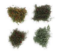 SAFIGLE 4pcs Miniature Potted Plant Model Flower Vegetation Groups Static Grass Tufts Realistic Plastic Low Maintenance Flexible Space Integration for Diorama Garden Scenery Decoration