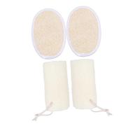 SAFIGLE 4pcs Natural Loofah Bath Brush Gentle Exfoliating Bathing Tool for Smooth Skin for Oily Dry Skin Bath Supplies for Daily Use and Gifting