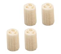 SAFIGLE 4Pcs Natural Loofah Bath Scrubber Gentle Exfoliating Body Cleaning Sponge for Shower Bathtub Promotes Healthy Skin Circulation Premium Quality for Safe Use