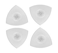 SAFIGLE 4pcs Nylon Ruan Picks for Zhongruan and Liuqin, Non-slip Sturdy Plectrums 3.2cm x 1.27mm, White Nylon Liuqin Accessories for Traditional Chinese String Instruments