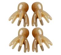 SAFIGLE 4pcs Octopus Head Massager Multifunctional Scalp Massage Comb for Travel and Daily Use Portable Hair Care Tool with Eight Flexible Claws for Tension Relief and Styling
