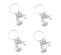 SAFIGLE 4pcs Pilot Keychain Aeroplane Keychain Aircraft Inspirational Graduation Live Your Motivational Travel
