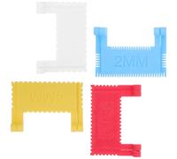 SAFIGLE 4pcs Plastic Sewing Measuring Tool Built-in Side Buckles and Serrated Edges, Maintains Uniform Straight Seams and Reduces Readjustment, Suitable for Dressmaking and Desktop Sewing,