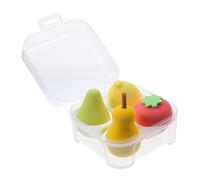 SAFIGLE 4pcs Portable Fruit Makeup Sponges Versatile Powder Puff for Foundation Concealer for Women Dry Wet Use with Storage Case