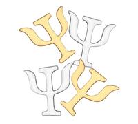 SAFIGLE 4pcs Psychology Symbol Brooch for Women Alloy Vintage Style Pins with Gold Silver Finish Durable Fashion Brooch Clips for Clothing Scarfs Hats