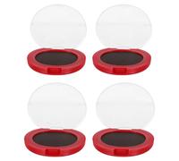 SAFIGLE 4pcs Red Fingerprint Ink Pad for High Definition Prints, Quick-Drying Thumbprint Stamp Pad, Gentle on Skin with Seal Paste Material, for Homes and Formal Identification Use