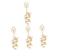 SAFIGLE 4pcs Rhinestone Dragon Keychain Pendant for Women Elegant Chinese Style Bag Accessory Sparkling Key for Keys Handbags Unique Dragon Design Keychain for Any Occasion